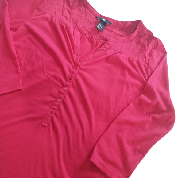H&M Deep Red Blouse - Picture 1 of 4